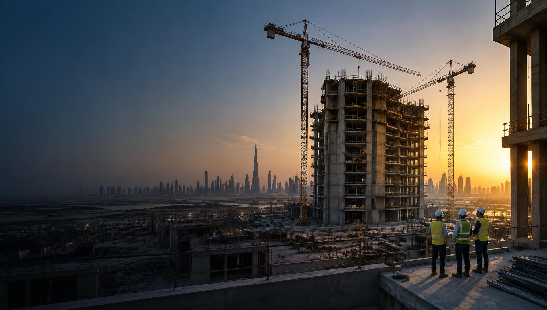 MEZHREGION construction site with tower cranes